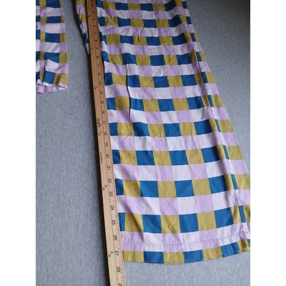 Anthropologie Pajama Set Medium Pants Tiger Checkered Comfort Lounge Sleep - Picture 6 of 16